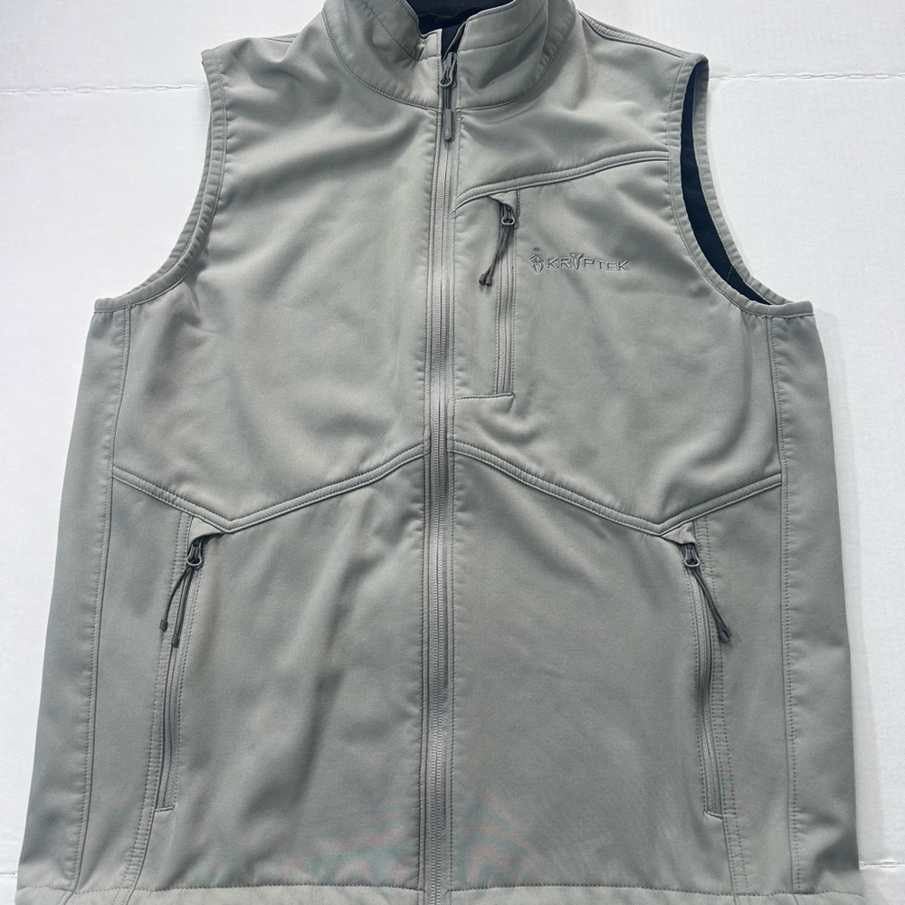 Kryptek Full-Zip Tactical Theron Vest Taupe Beige Gorpcore